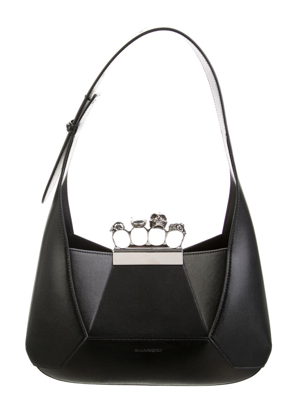 Alexander McQueen The Jewelled Leather Skull Shoulder Bag